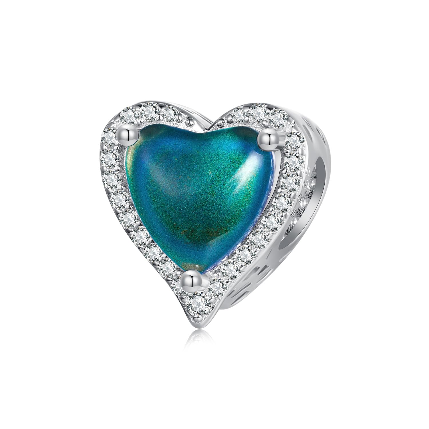 Colgantes de piedra en forma de corazón, cuentas para hacer collares y joyas.