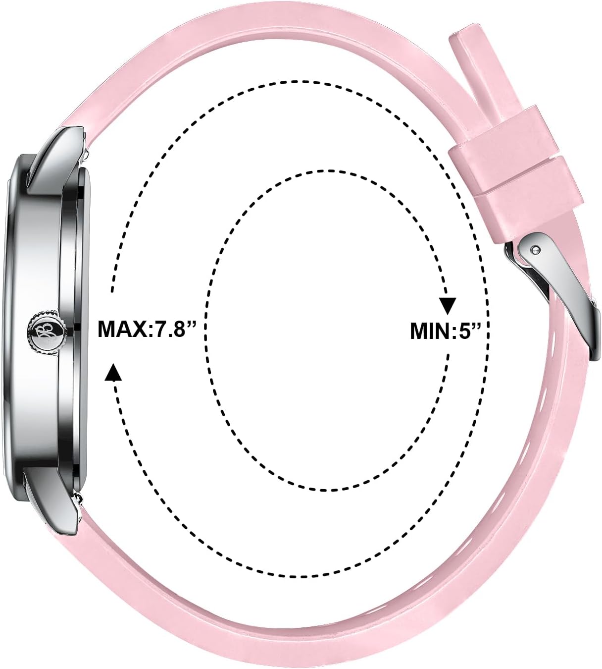 Blekon Original Nurse Watch - Medical Scrub Colors, Detailed Dial w/Pulsometer - Easy Read Dial w/Date Indicator, Second Hand, Water Resistant Watch (Light Pink)