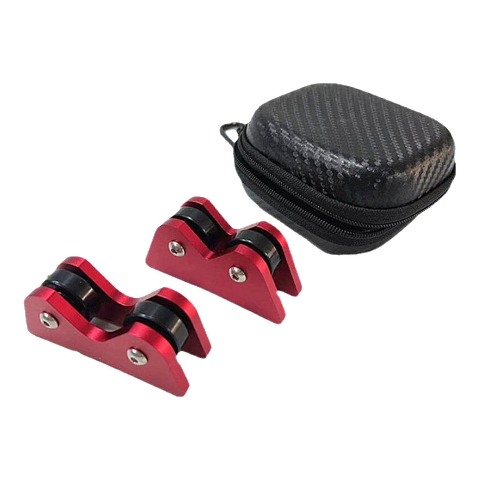 rockible 2Pcs Billiard Cue Straightness Checker with Carry Case Detection, Red