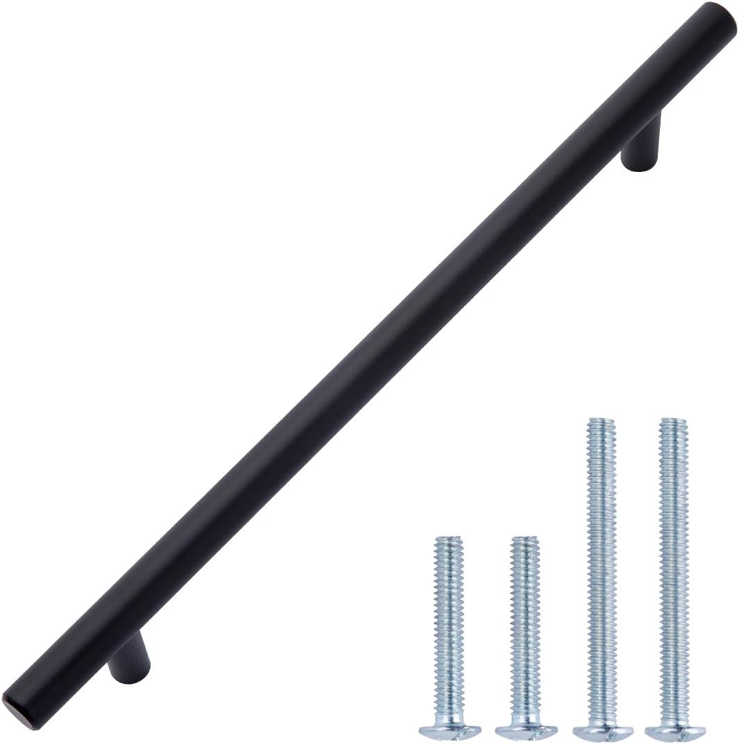 Amazon Basics Euro Bar Handle (1/2" Diameter), 10" Length (7.5