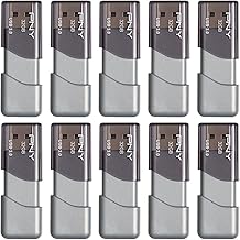 PNY Unidad flash USB 3.0 Turbo Attaché 3 de 32 GB, color plateado (paquete de 10)
