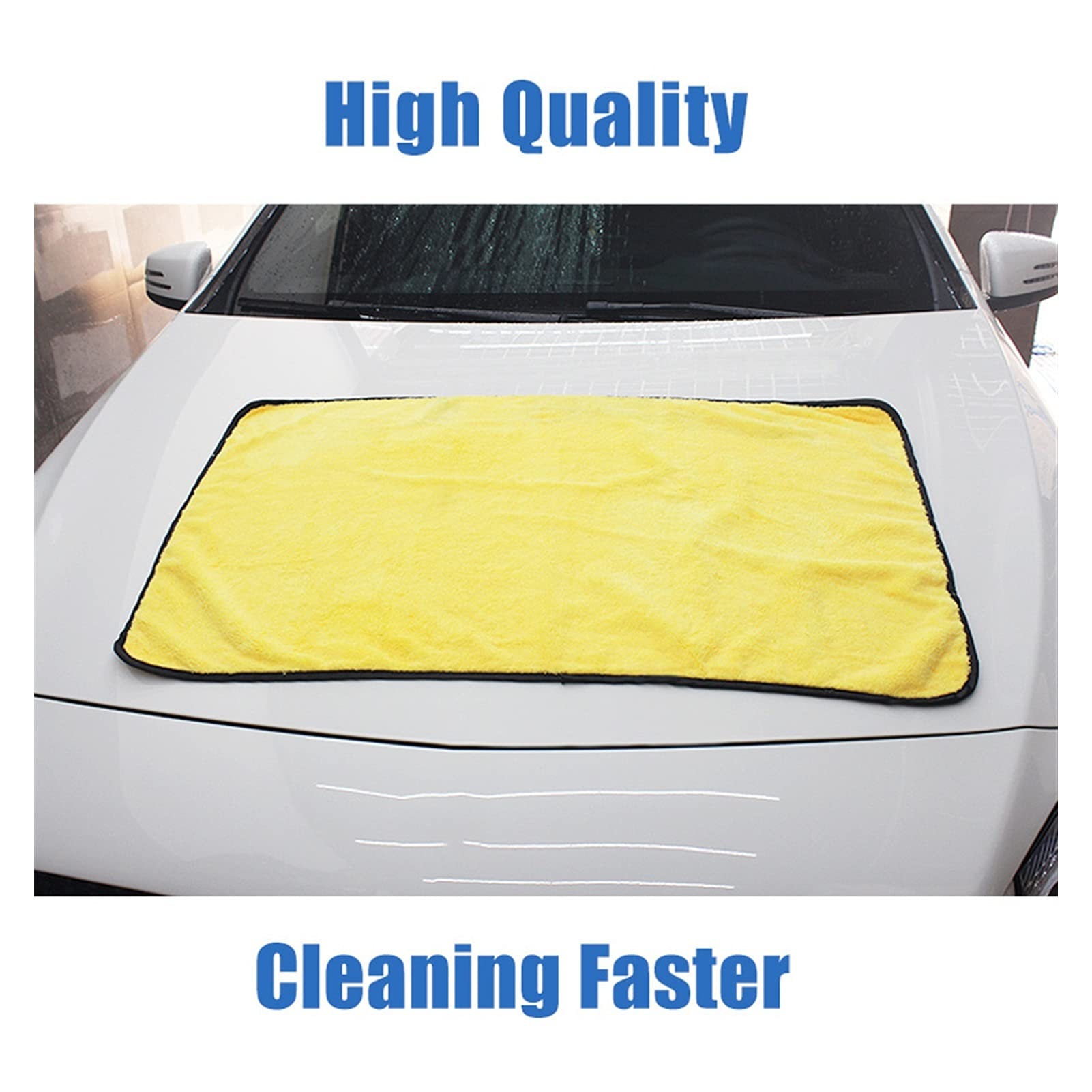 Asciugamani per la pulizia della lucidatura per la cura dell'auto Asciugamano per asciugatura in microfibra in peluche Panno per la pulizia dell'auto in fibra di poliestere spessa e spessa (Color :
