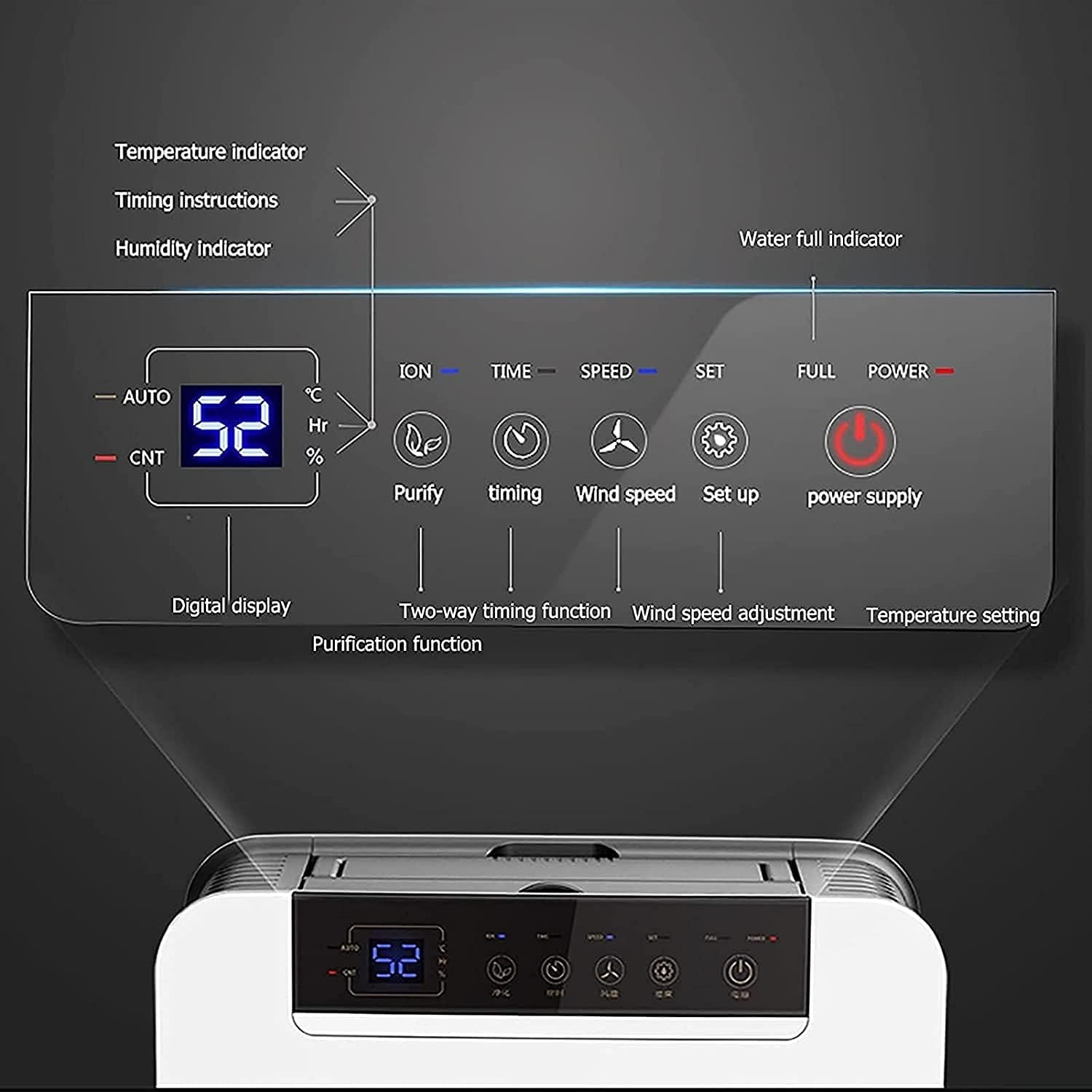 30 Pints 1 500 Sq. Ft. Dehumidifier for Medium Spaces and Basements (White)