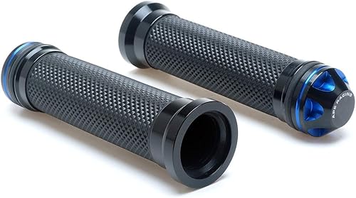 Miniatura 5 de Empuñaduras de mano para motocicleta de 78 pulgadas  Universal Gel Rubber CNC Billet Aluminio Manillar Grip con extremo de barra para manillar de 78