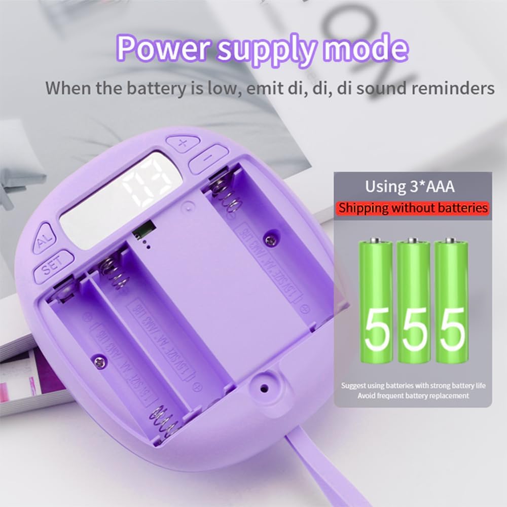 Battery compartment of the YIWENG TS-BC670 alarm clock