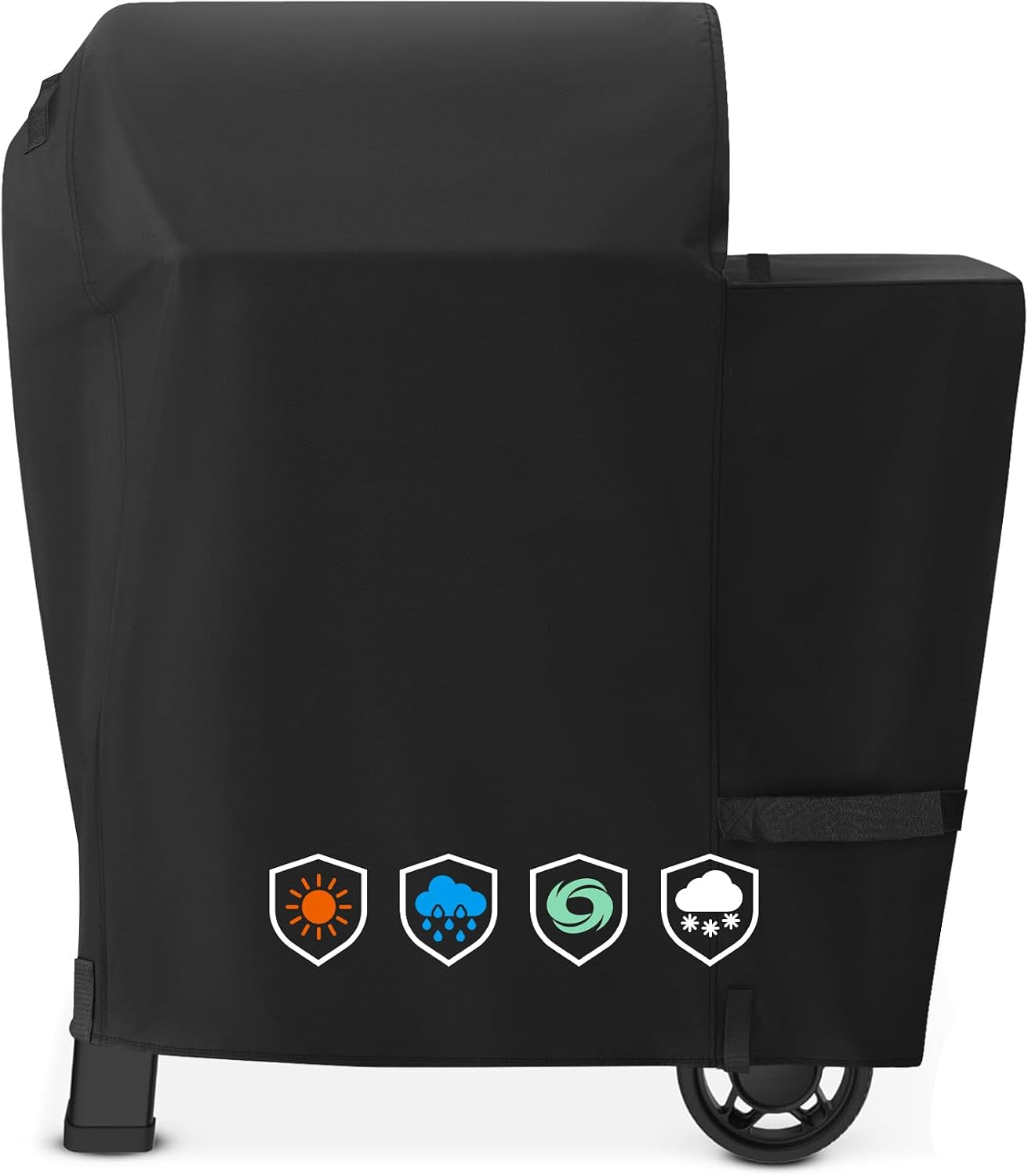 Heavy-Duty 600D BBQ Grill Cover Compatible with Weber Searwood 600 Pellet Grill, 3400145 Weber Searwood 600 Cover, Black