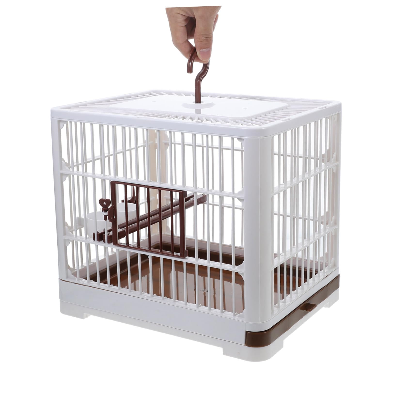 Reisekäfig für Kleine Vögel Tragbar mit Belüftungsöffnungen und Abnehmbarer Bodenwanne Robust für Reisen und Outdoor Aktivitäten
