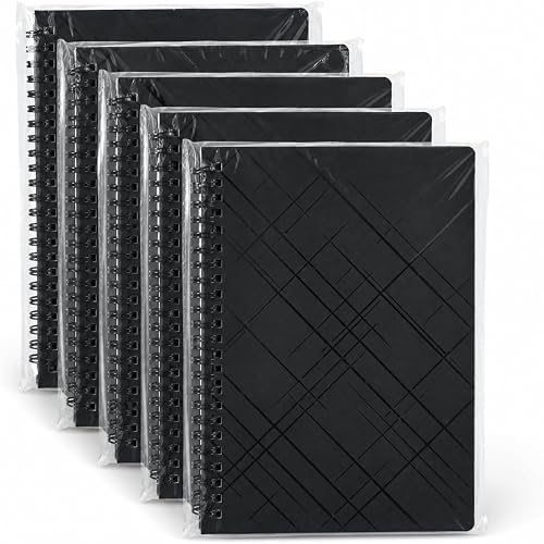 5 Pack A6 Hardcover Notebooks 110 x 140mm, Pocket Journals with Ribbon Bookmark for Notes & Travel