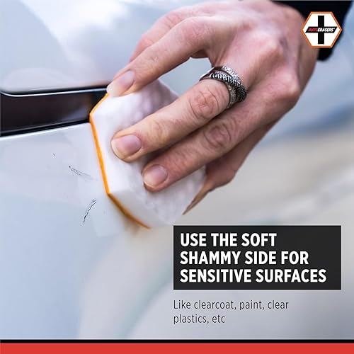 Miniatura 7 de AutoERASERS Esponja de detalle instantáneo, esponja de limpieza automática de doble cara prehumedecida de primera calidad con champú (paquete de 3)