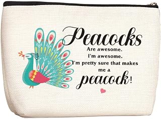 Peacock Decor Inspirational Makeup Bag Peacock Gifts Peacock Lover Gift Animal Lover Gifts Birthday Christmas Graduation Friendship Gifts for Her Female Coworker Sister