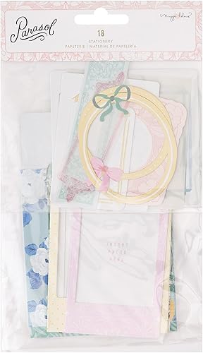 AMERICAN CRAFTS Paquete de papelería de sombrilla, con lámina dorada