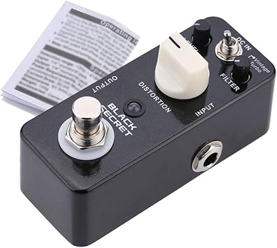 Electric Guitar Effects Pedal Black Secret Micro Mini Distortion Effect Pedal for Electric Guitar True Bypass Vintage Turbo for Electric Guitarists Black Aluminium Alloy