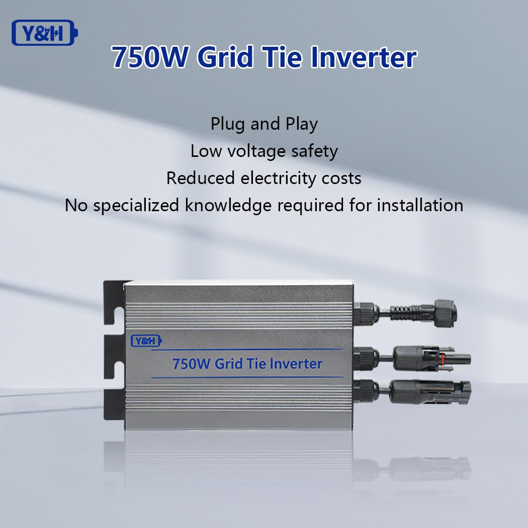 Y&H 750 W Grid Tie Micro falownik MPPT wejście solarne 24-60 V AC 220 V wyjście do panelu słonecznego 24 V 36 V