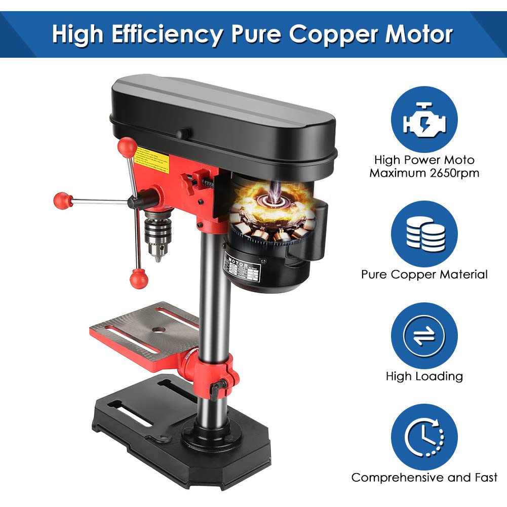 Buy Industrial Grade Mini Benchtop Drill Press, Electric 5 Speed 50mm