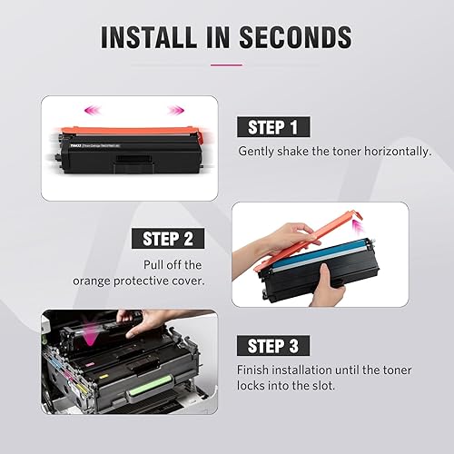 Vista 5 de Cartucho de tóner compatible TN-433 de repuesto para Brother TN433 TN431 TN433BK TN433BK Cartucho de tóner compatible compatible con impresora