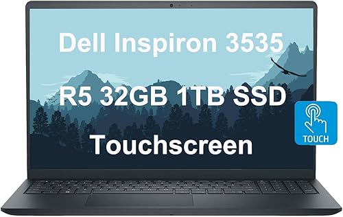 Dell Computadora portátil Inspiron 15 de 15.6" (pantalla táctil HD, AMD Ryzen 5 7530U, 32 GB de RAM, SSD PCIe de 1 TB, (Beat i7-1165G7 de 6