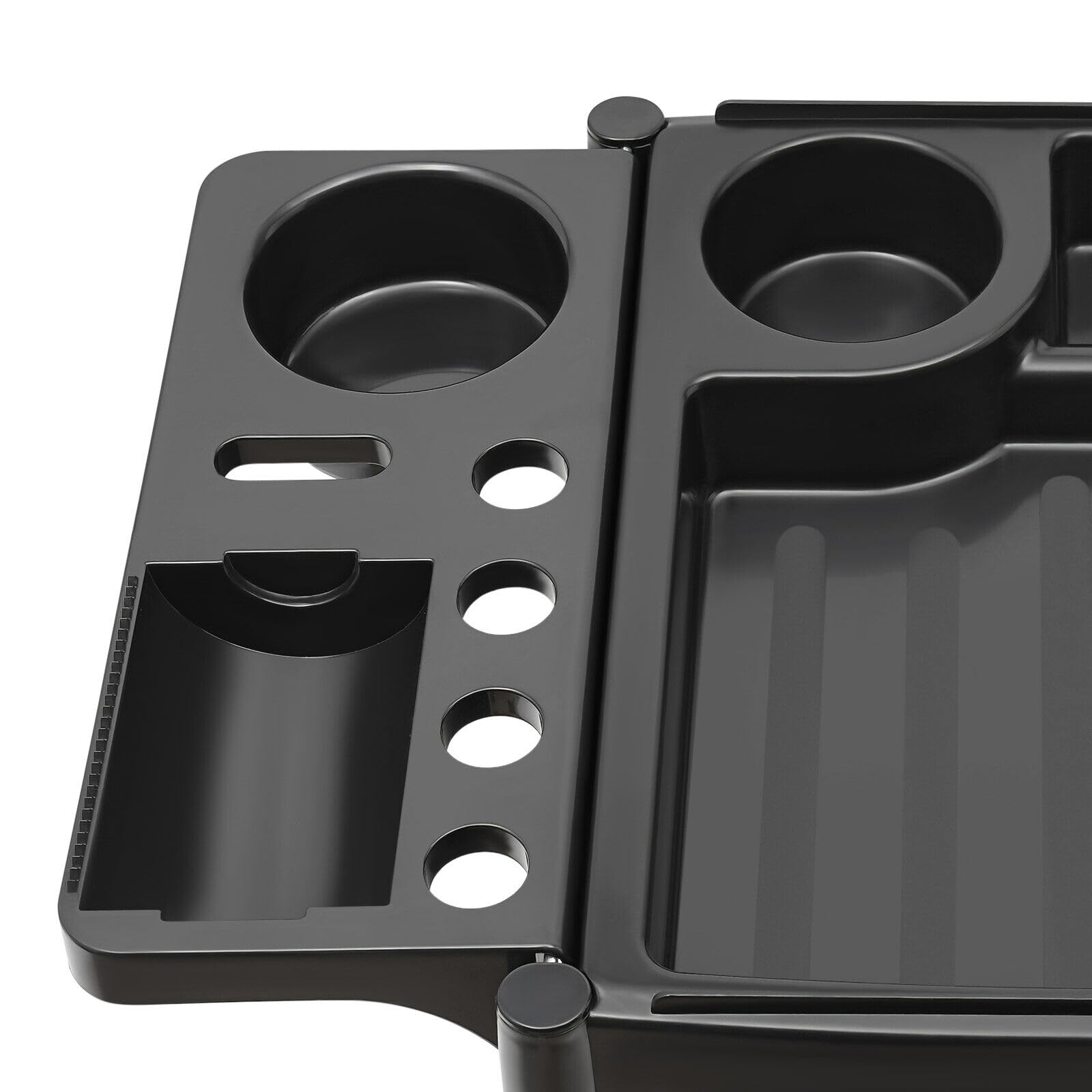 Carrello per Parrucchiere TRIEBAN Pieghevole con 5 cassetti per Parrucchieri, saloni di Bellezza (Nero)
