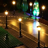 Vista 2 de 15 PIEZAS Kit de Iluminación LED DIY para Señal de Tránsito Urbana (Alimentación USB 10 en 1) Bloque de Construcción Pequeño Lámpara de Bloque