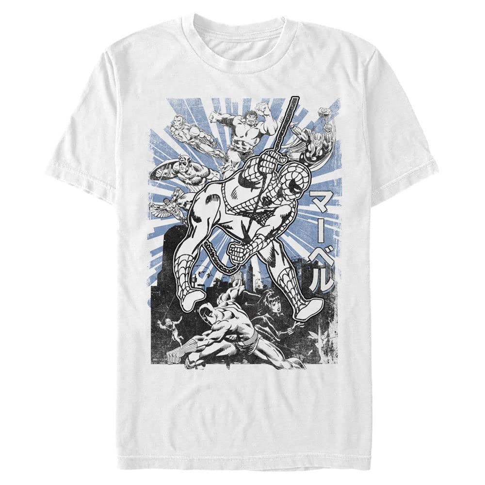 T-shirt Marvel Avengers blanc 4XL en coton de qualité supérieure pour homme - 2