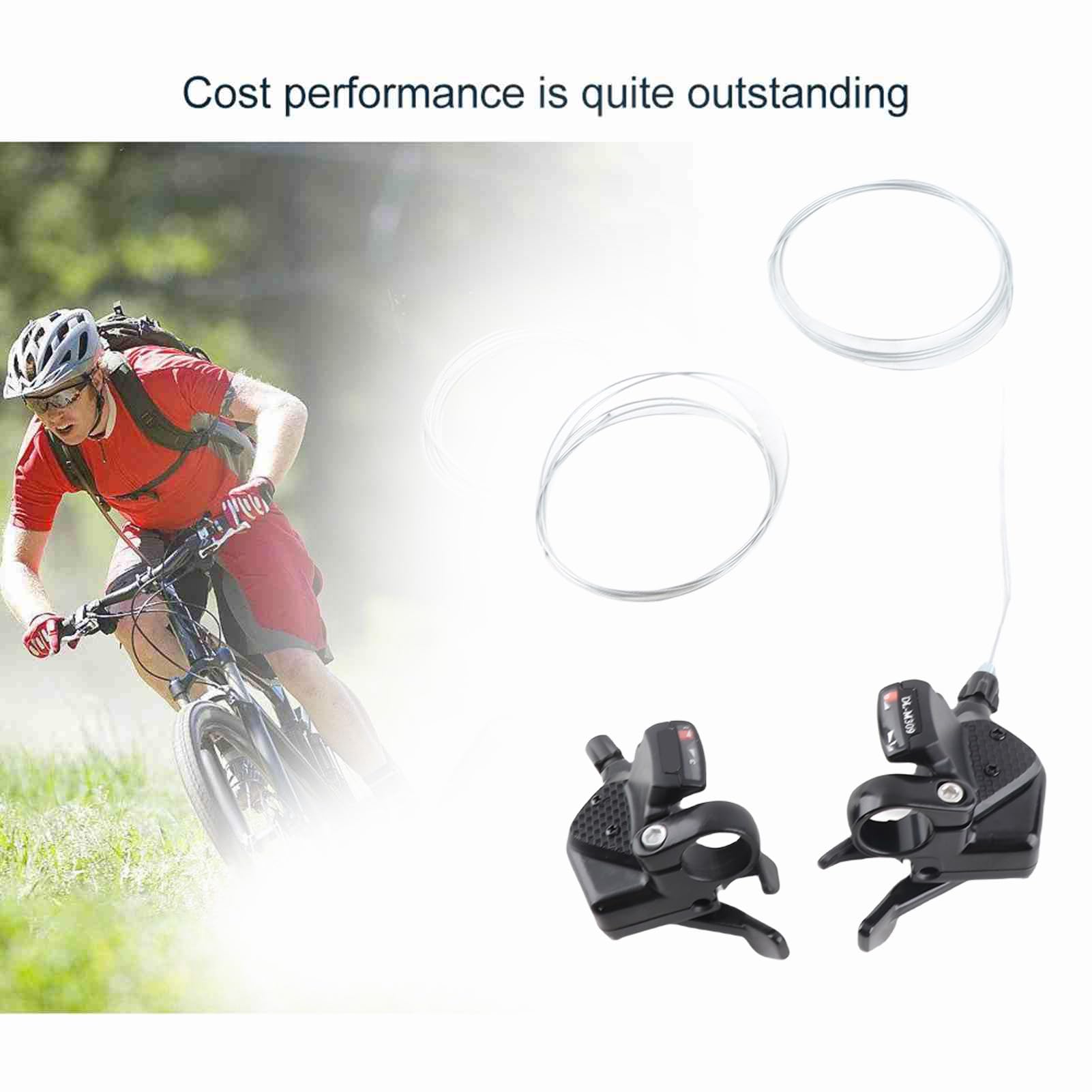 Versnellingshendels voor fiets, 1 paar drievoudig 3 x 7/8/9 links/rechts voor fietsderailleur, snelheidsregelingssysteem, fiets shift (3 x 7 versnellingen) (295
