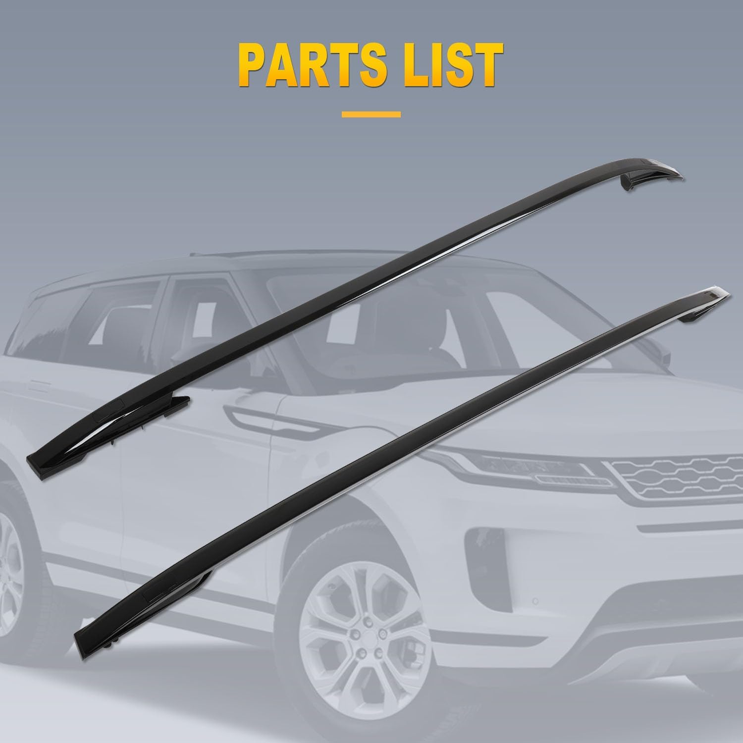 OCPTY Roof Rack Fit for Land Rover Range for Rover Evoque 2012 2013 2014 2015 2016 2017 2018 2019 2020 Cargo Bars for Cargo Carrier Bag Luggage Kayak Canoe Bike Snowboard Skiboard