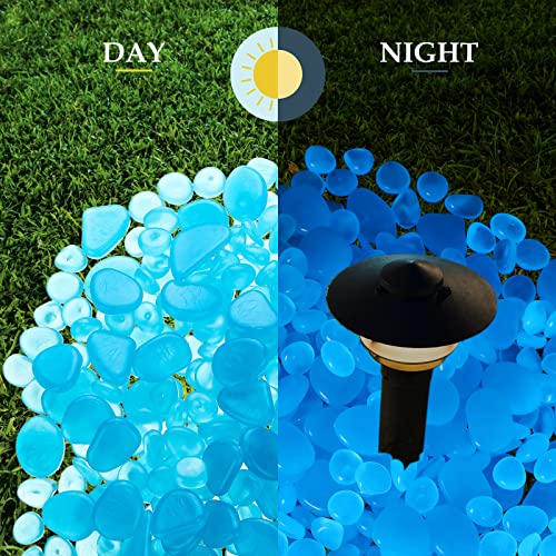 Tallew Glow In The Dark Rocks, Luminous Glowing Pebbles Stones Rocks For Indoor Outdoor Decorations Garden Lawn Yard Potted Plant Flower Bed Fish Tank Aquarium Walkway Pathway(2500 Pcs,Dark Blue) #TOP4