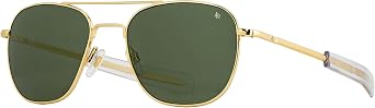 AO American Optical Gold Original Pilot Sunglasses | Nylon & Glass Lenses | Polarized & Non-Polarized