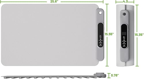 Miniatura 8 de Bandeja eléctrica para calentar alimentos almohadilla térmica de silicona YTLAD con 6 niveles de temperatura ajustable y temporizador de 5 horas y