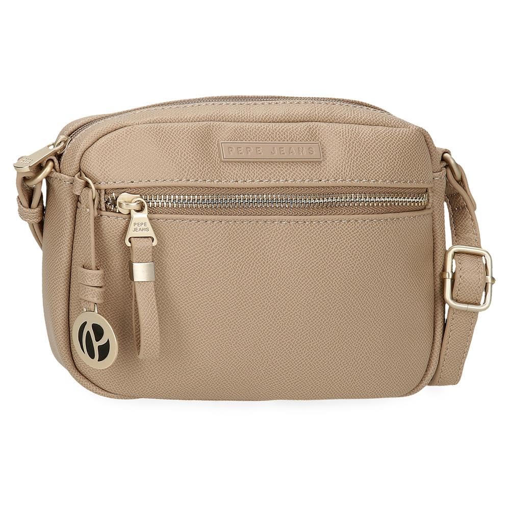 Pepe Jeans Elia Bandolera Beige 21x14x5 cms Piel sintética by Joumma Bags
