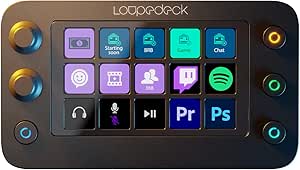 Loupedeck Live S - The Streaming Console for Desktop Productivity, Full Stream Control and Content Creation with Customizable LED Touchscreen Buttons, Dials and RGB Buttons, Works with PC and Mac