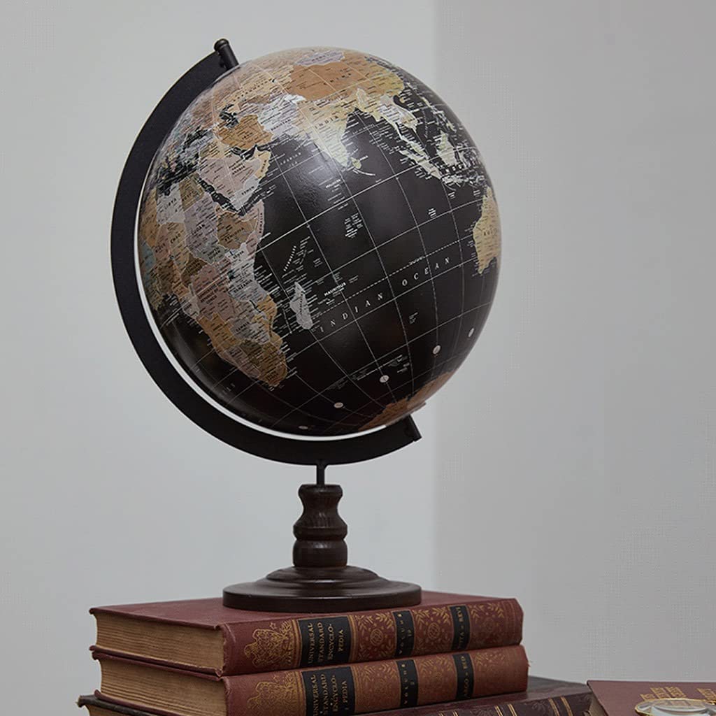 POCHY Belle Globes Globe éducatif Fait à la Main Globe géographique rétro Anglais Globe du Monde créativité Globe Rotatif pour la Maison Salon Pratique Mode