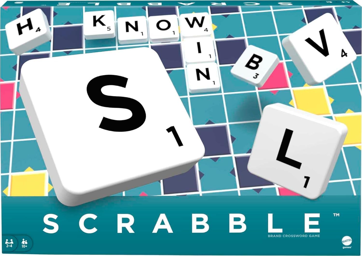 Sponsored Ad - Scrabble Board Game, Word, Letters Game for All Ages for 2-4 Players (Multicolour),Pack of 1 (Classic)