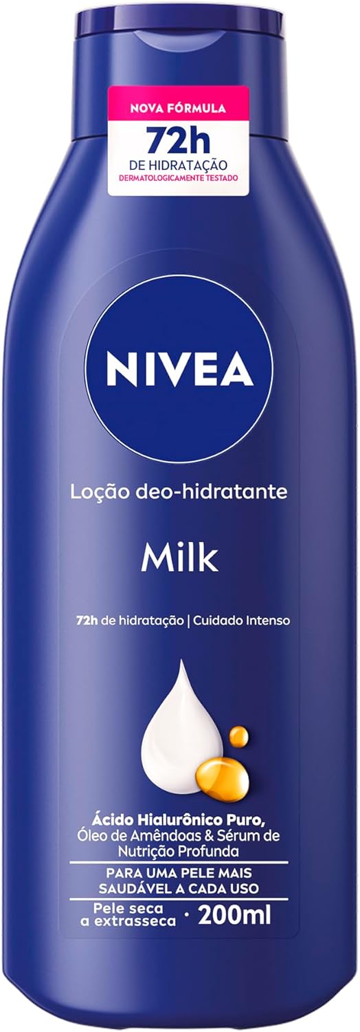 Nivea Loção Milk 200ml: hidratação 72h para pele seca — Melhor para Pele Seca Intensa