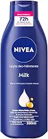NIVEA Loção Deo-Hidratante Milk 200ml - 72h de hidratação, cuidado intenso e nutrição profunda