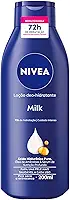 NIVEA Loção Deo-Hidratante Milk 200ml, Hidratação Profunda 72h, Corporal, Hialurônico Puro, Pele Seca e Extrasseca