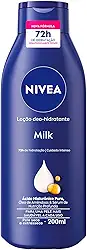 NIVEA Loção Deo-Hidratante Milk 200ml - 72h de hidratação, cuidado intenso e nutrição profunda