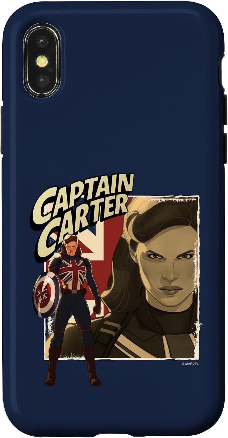 iPhone 15 Marvel What If Captain Carter Vintage Poster Case