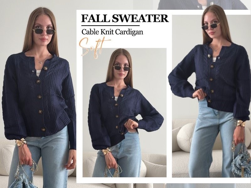 GRECERELLE Strickjacke Damen Sommer Leichte Langarm Cardigan Dünne Elegant Rundhals Strickjacken Casual Strickweste Klassisch Strickmantel Mit Knöpfen (Burgunderrot, S