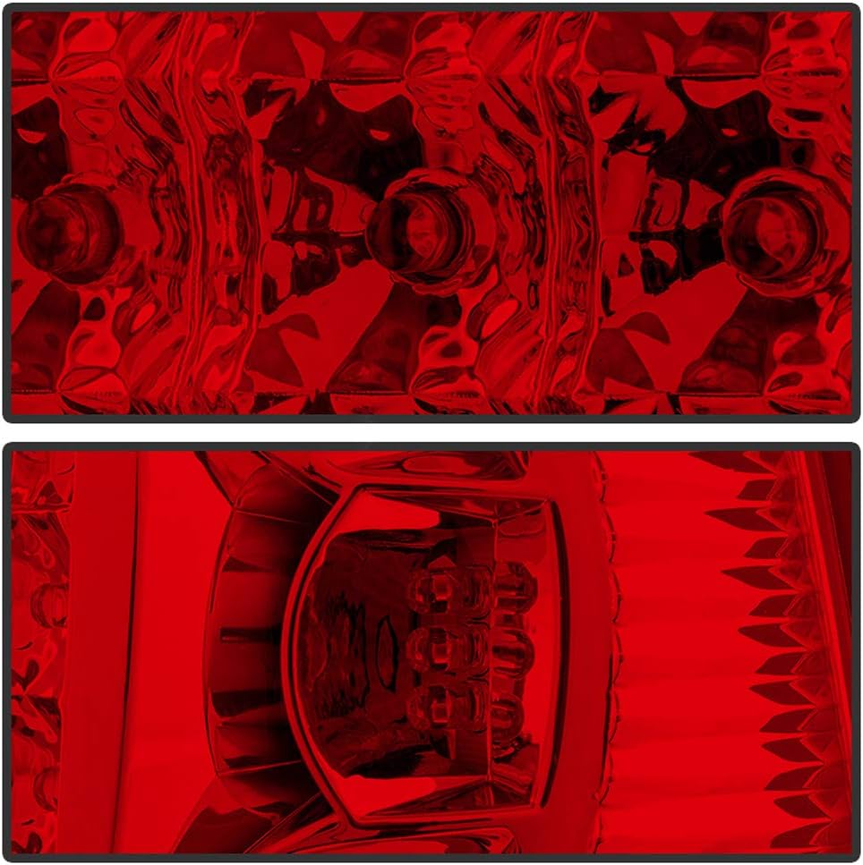 ACANII - For 1999-2007 Ford F250 F350 F45 SD 1997-2003 F150 Red LED Tail Lights Signal Lamps