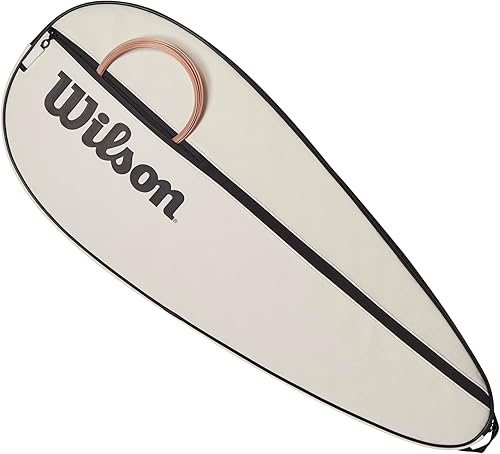 Miniatura 3 de WILSON Funda para raqueta de tenis de alta calidad, capacidad para 1 raqueta, color crema