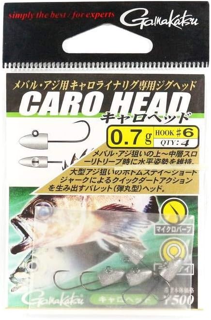 Gamakatsu Carohead Jig Head Jig Head 0.02-0.06 oz (0.7 g) - 0.06 oz (0.7 g - 1.6 g) [Effective for Float Rigs and Split Shot Rigs] Agging, Meberjack, Rockfish