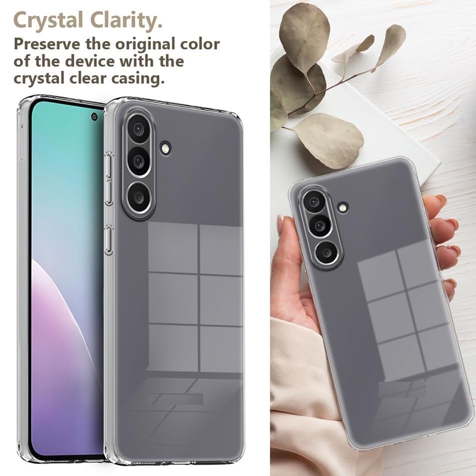 Image of COVERBLACK Flexible Rubber Case Back Cover Compatible for Samsung M56 5G / F56 5G - Transparent