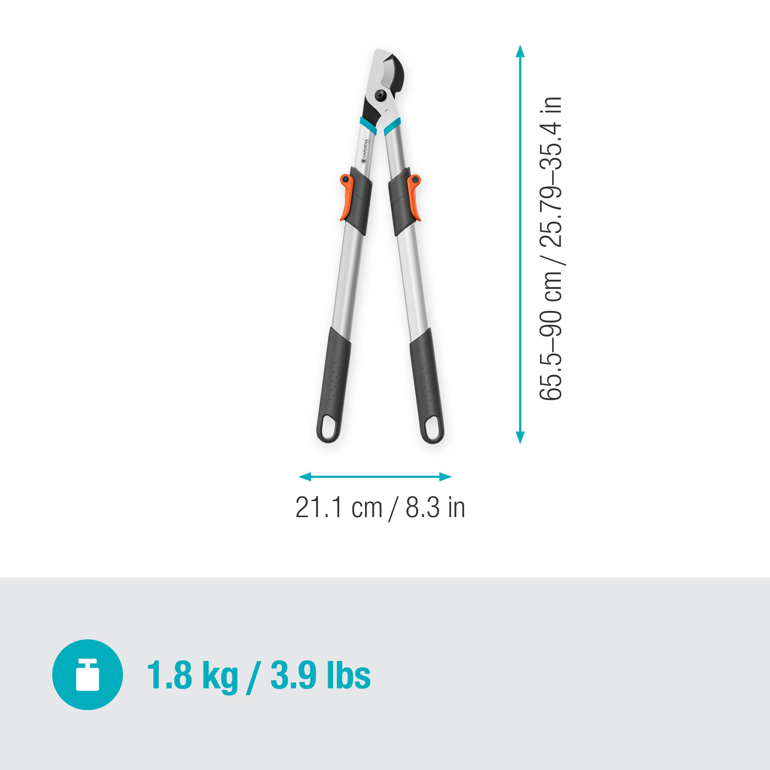 GARDENA TeleCut Basic teleskopierbare Astschere für frisches Holz