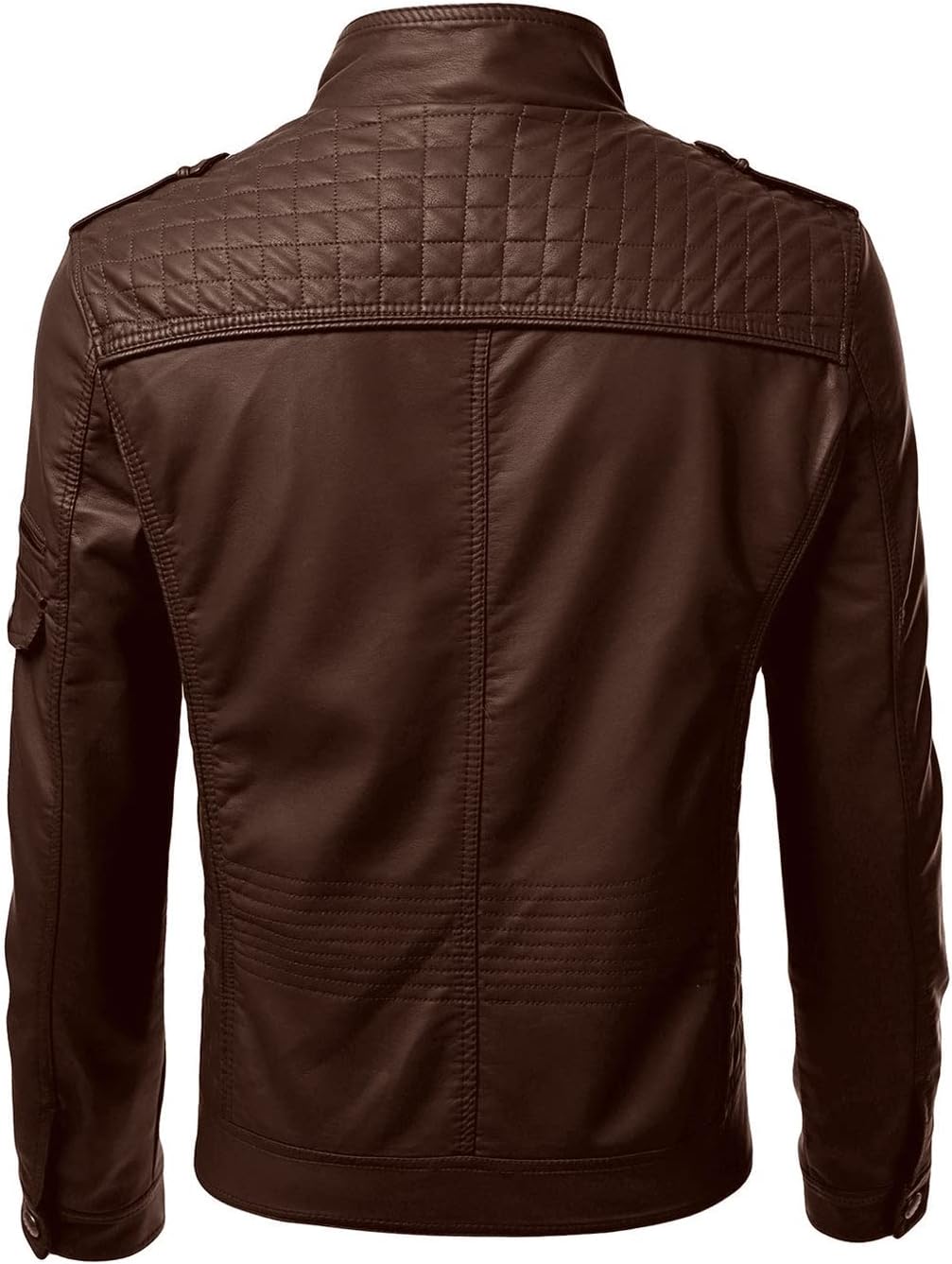 DECIMAL Men's Black Genuine Lambskin Leather Biker Jacket VINTAGE REAL MOTORCYCLE JACKETS FOR MEN - Image 3