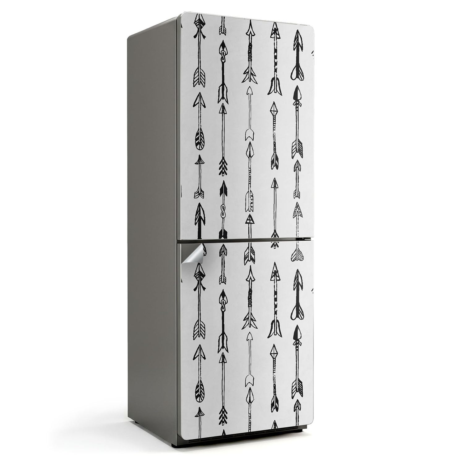 Autocollant pour réfrigérateur 70x190 cm motif flèches et lignes sticker de protection cuisine