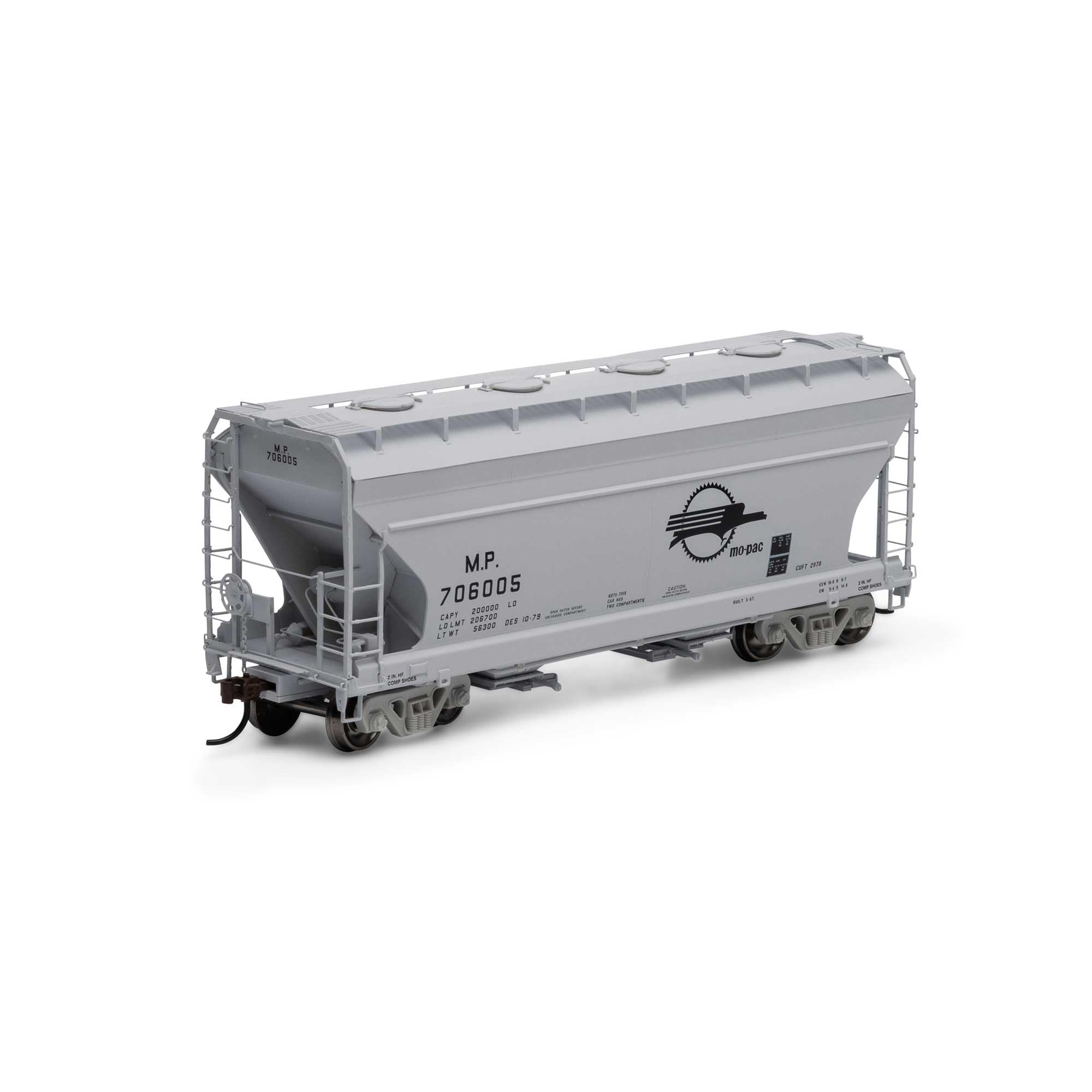 Athearn HO ACF 2970 Covered Hopper MP #706005 ATH81068 HO Rolling Stock
