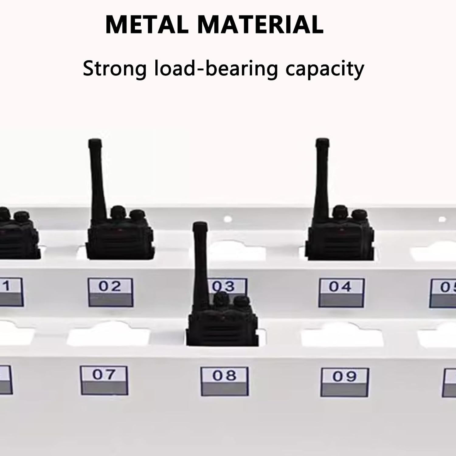 Walkie Talkie Holder Tool Storage Cabinet, Handheld Radio Holder Universal Case, Wall Mounted Microphone Hanger Organizer for Two Way Radios