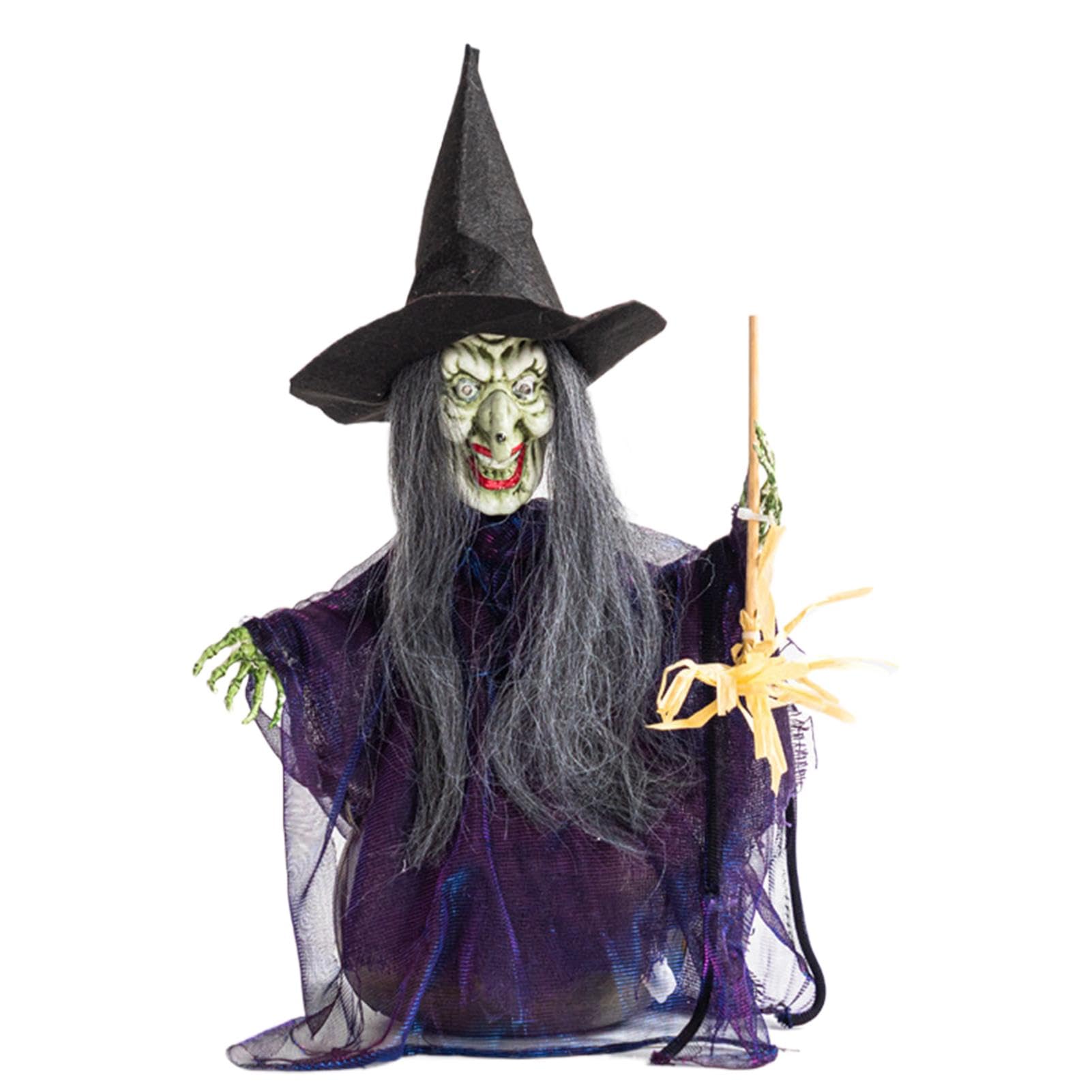 Décoration de sorcière à DEL pour Halloween résistante au vent et à la pluie