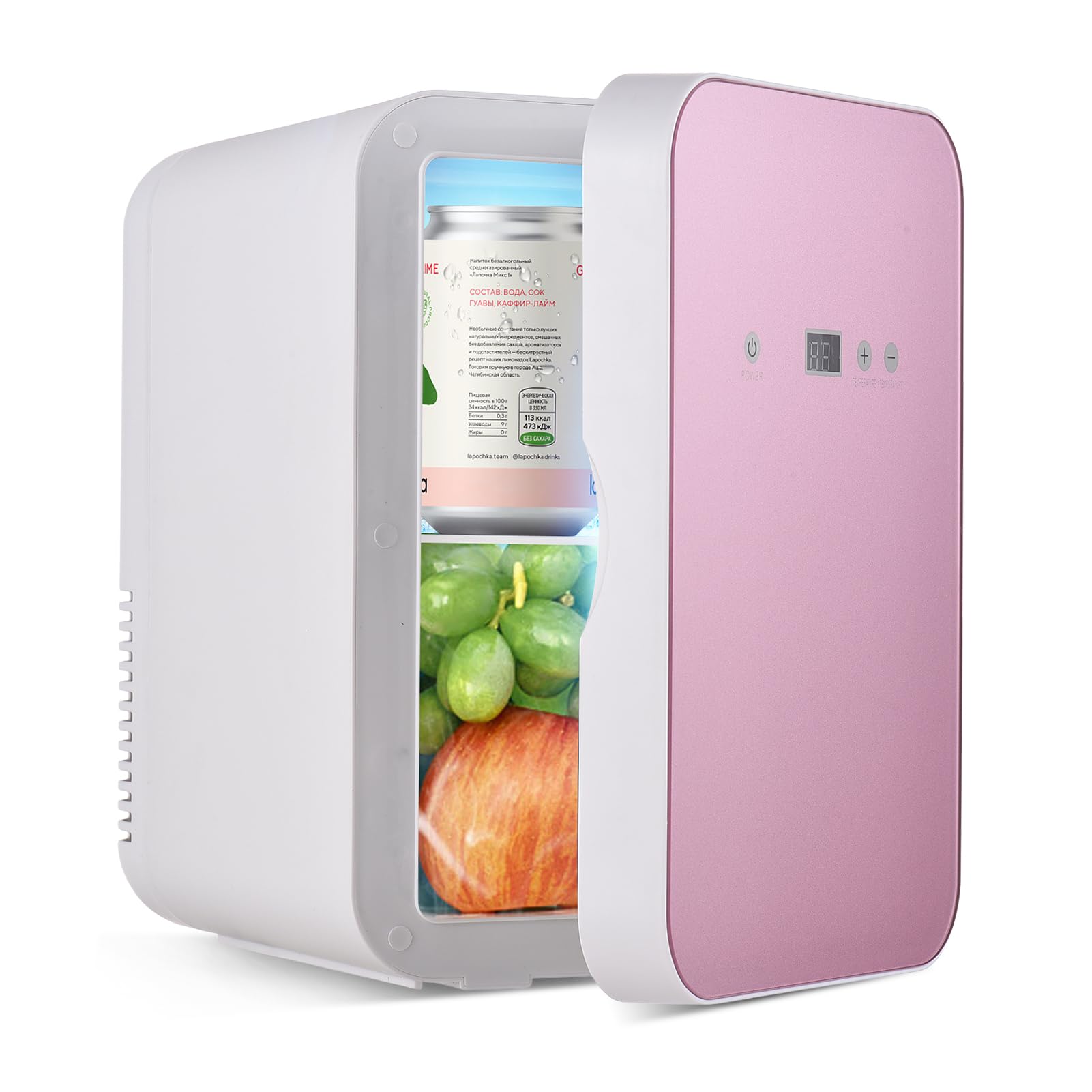 losipoka HOO8262505792413DC 0.3 cu ft Compact Fridge Rose Red