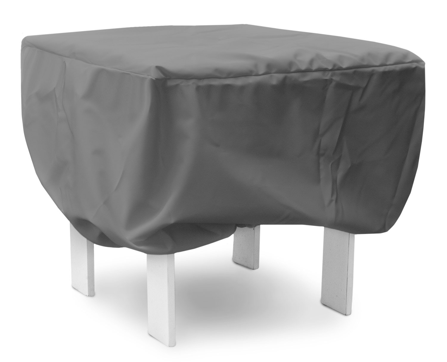 KOVERROOS Weathermax 89317 30-Inch Ottoman/Small Table Cover, 30 by 30 by 15-Inch, Charcoal